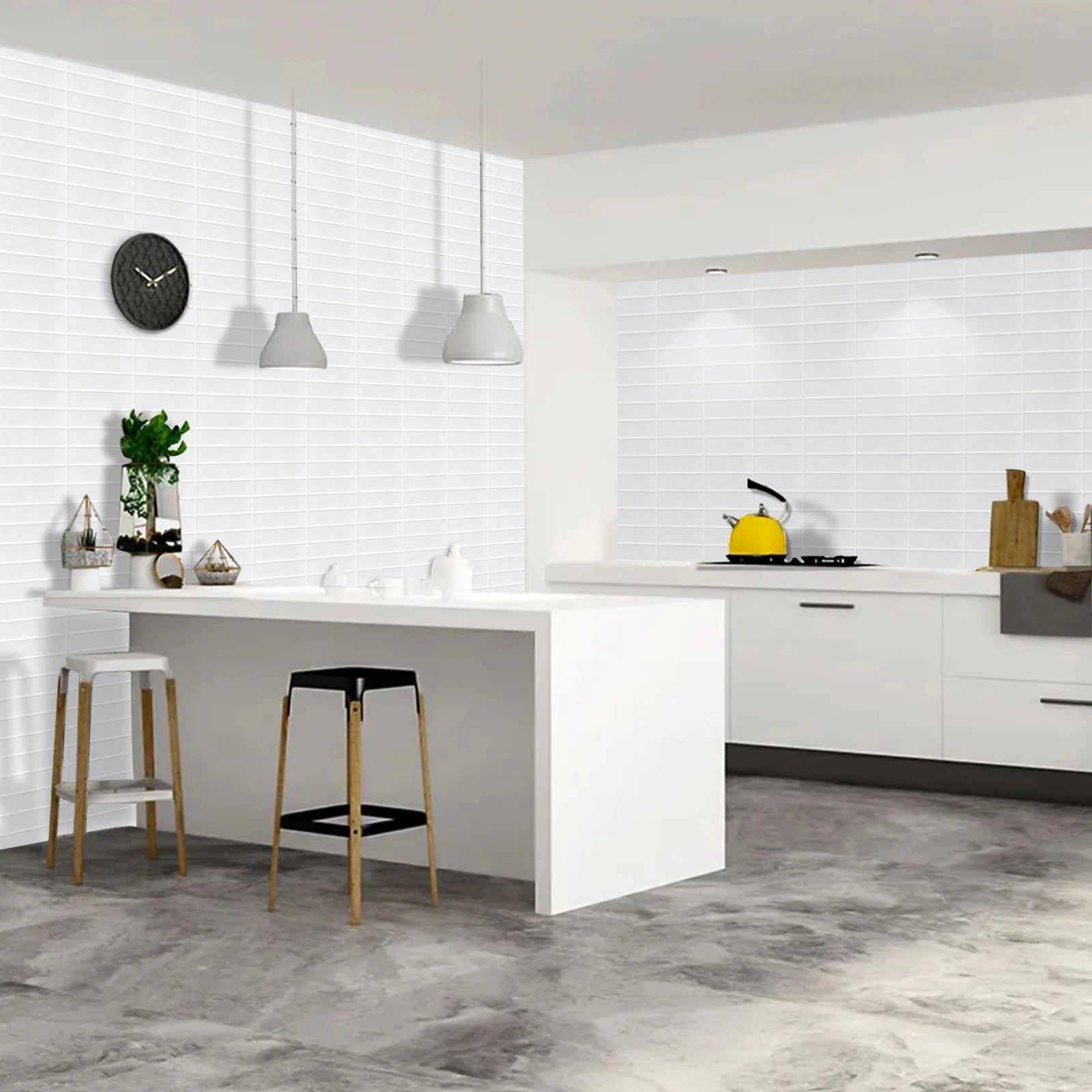 Revestimento 3D Autocolante - Linea Branco
