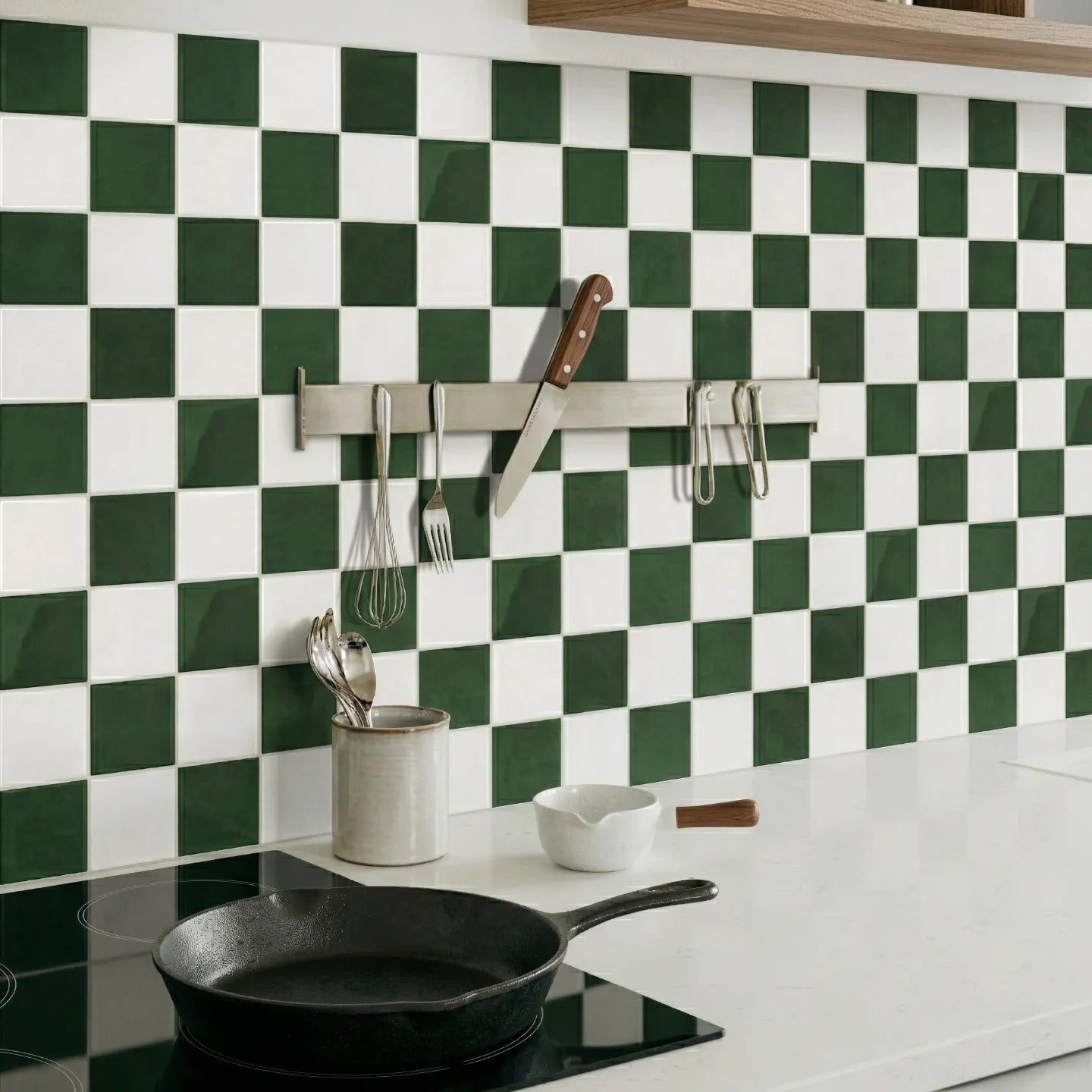 Revestimento 3D Autocolante - Verde Retrô