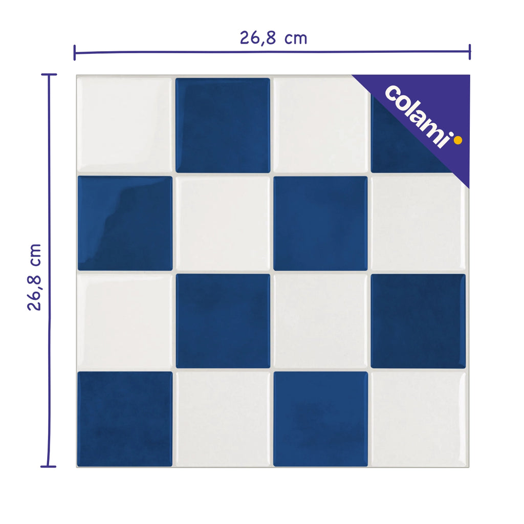 Revestimento 3D Autocolante - Azul Retrô
