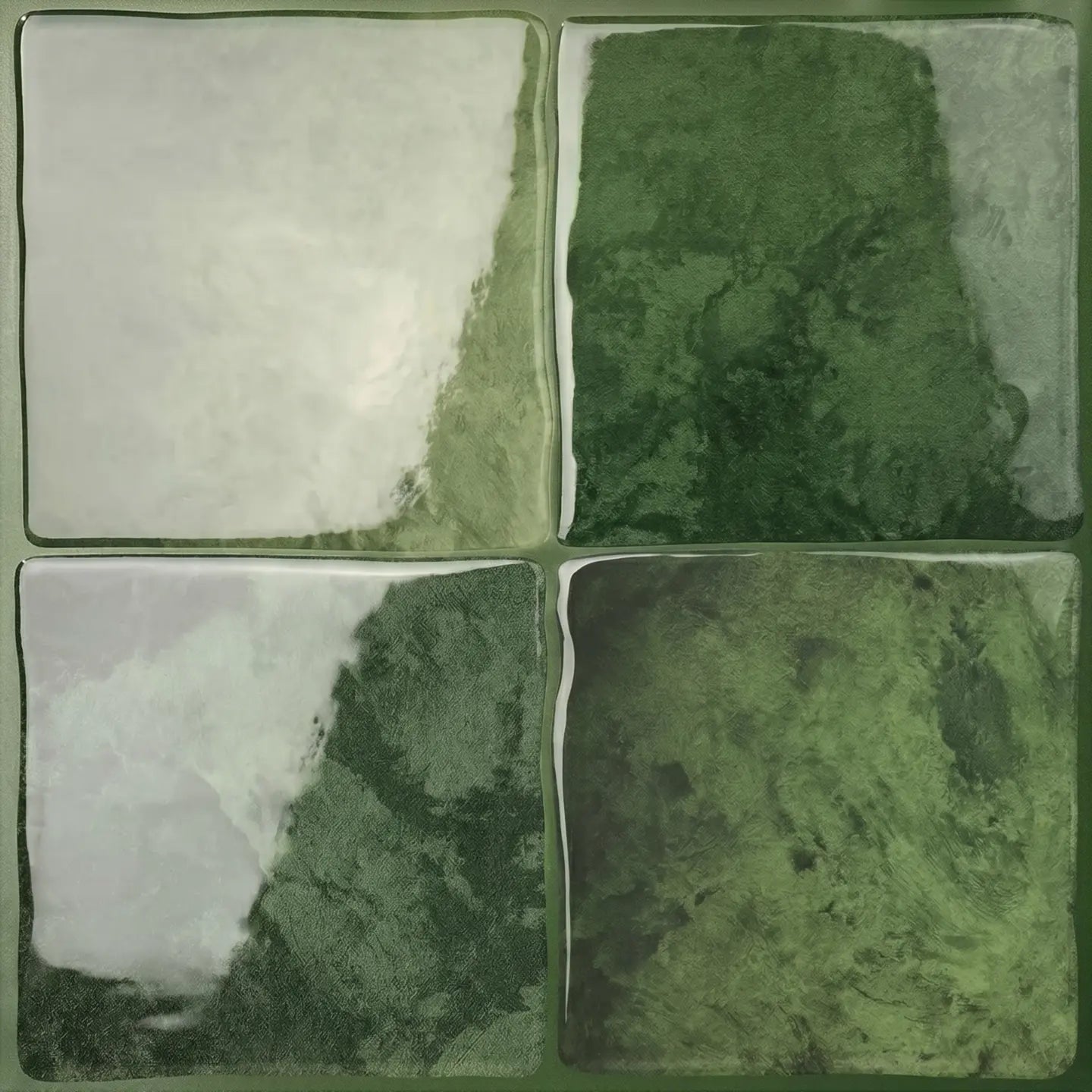 Revestimento 3D Autocolante - Verde Quadra