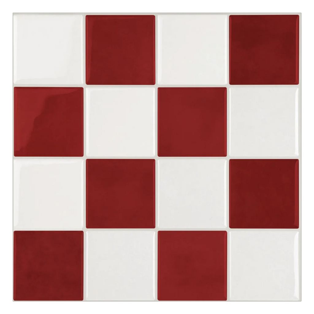 Revestimento 3D Autocolante - Colami Vermelho Retrô