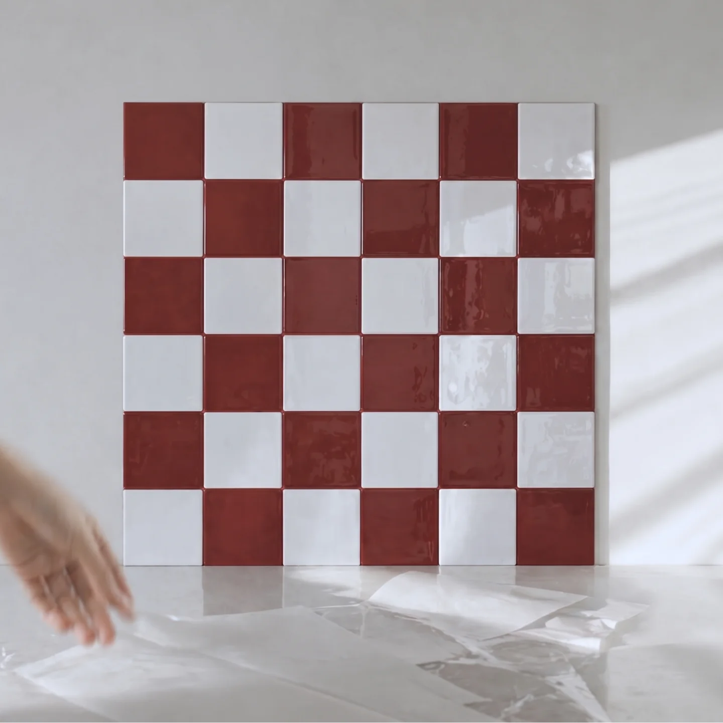 Revestimento 3D Autocolante - Colami Vermelho Retrô